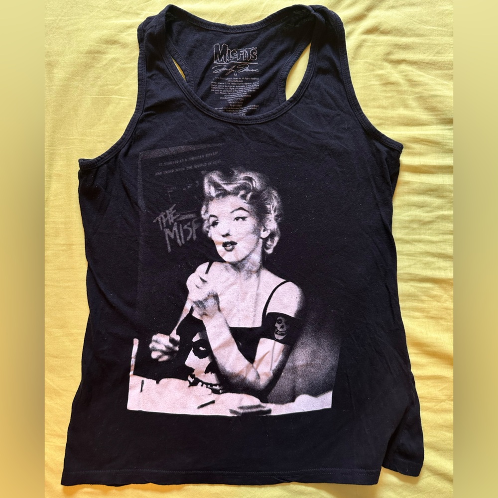 Black Graphic Tank Top